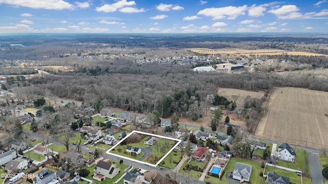 bird's eye view with a residential view