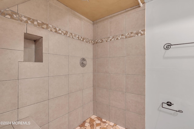 bathroom with tiled shower