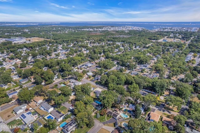 aerial view with a residential view