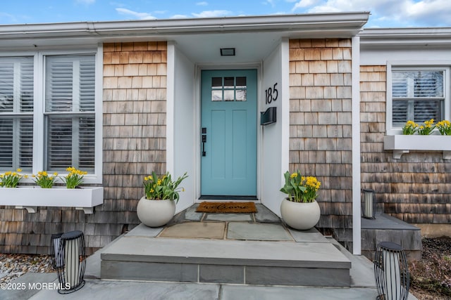 view of doorway to property