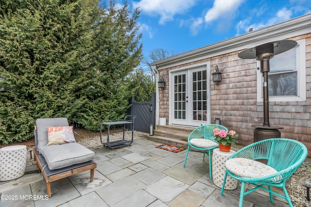 view of patio / terrace featuring french doors