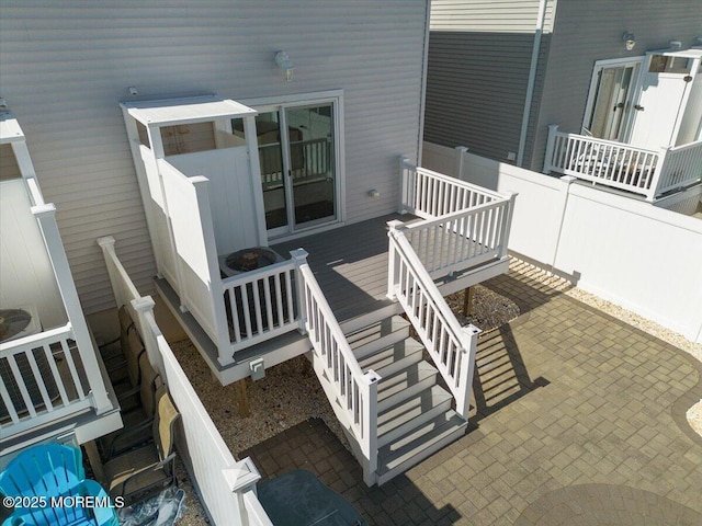 view of patio / terrace featuring a wooden deck