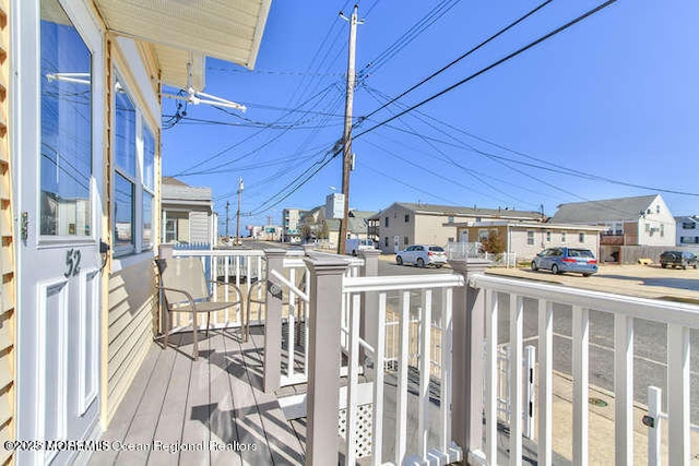 deck featuring a residential view