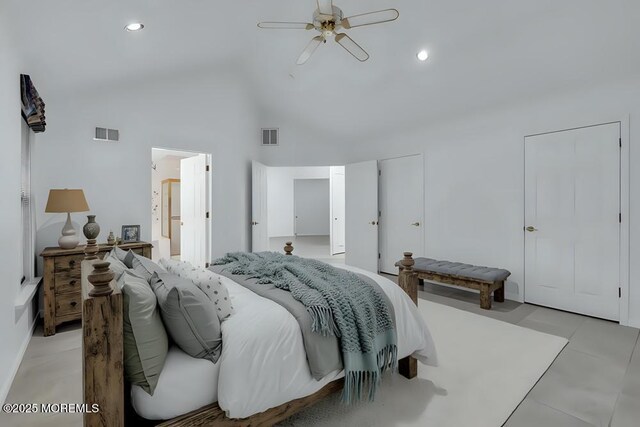 2978 Springwater Ct, Toms River, NJ 08755 - bedroom featuring recessed lighting, visible vents, and high vaulted ceiling