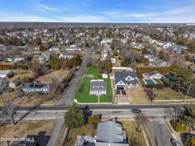 drone / aerial view with a residential view