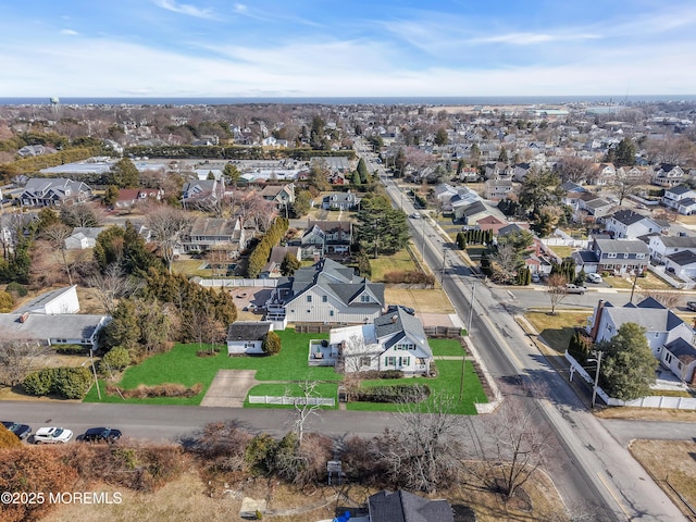 aerial view with a residential view