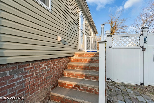 view of stairway