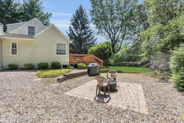 exterior space with a wooden deck