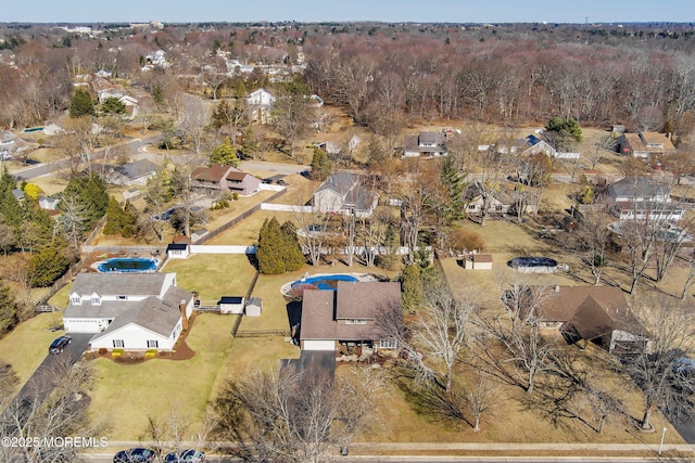 bird's eye view featuring a residential view