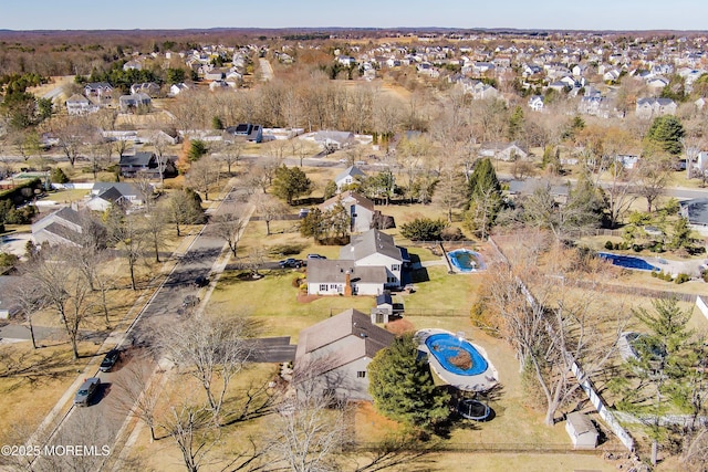 drone / aerial view with a residential view