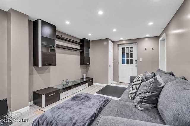 136 Van Brackle Rd, Matawan, NJ 07747 - bedroom featuring light wood-type flooring, recessed lighting, and baseboards