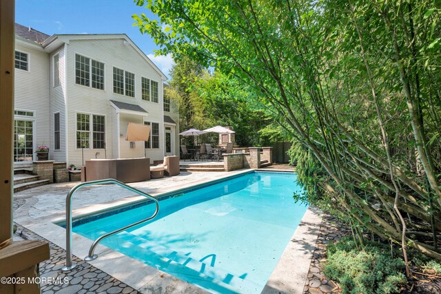 7 Trumbull Ct, Jackson, NJ 08527 - view of pool with a patio and an outdoor hangout area