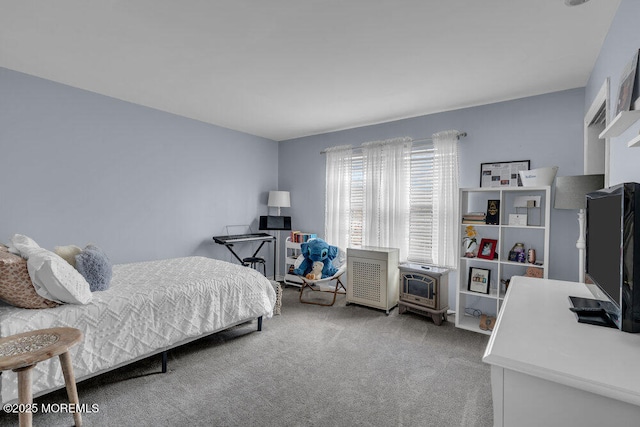 bedroom featuring carpet