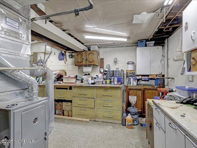 kitchen featuring light countertops