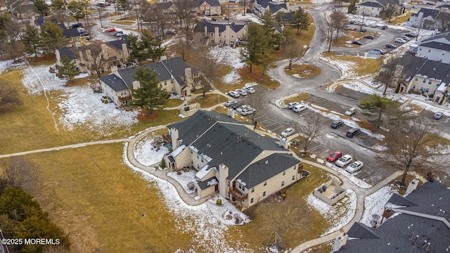 bird's eye view with a residential view