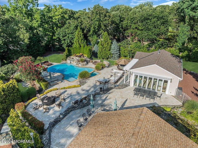 birds eye view of property