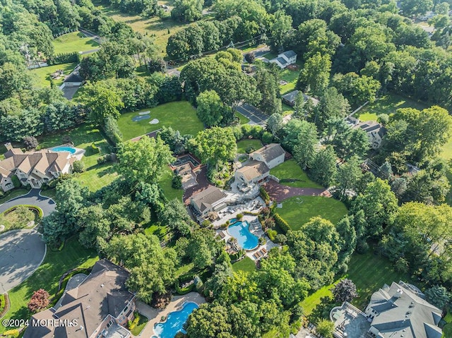 bird's eye view featuring a residential view