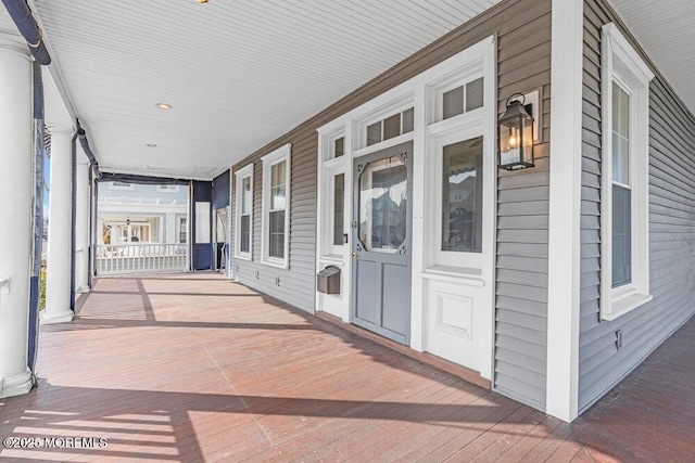 view of patio featuring covered porch