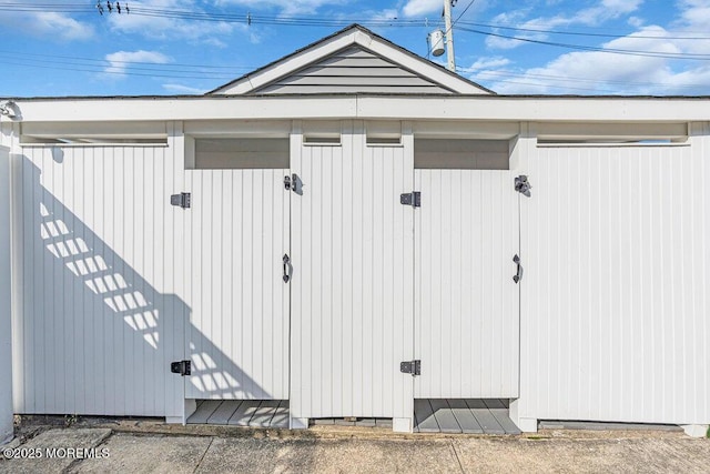 view of shed