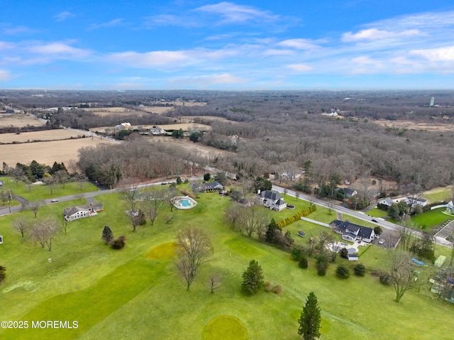 bird's eye view featuring a rural view