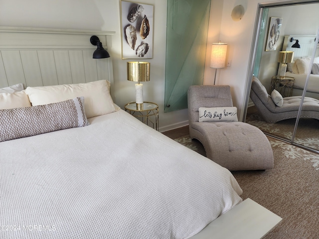 bedroom with a closet