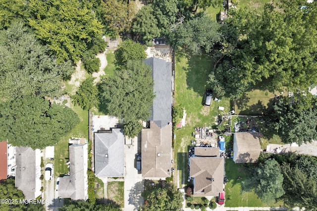 drone / aerial view with a residential view