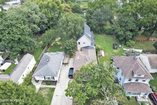 aerial view with a residential view