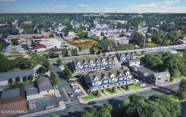 aerial view featuring a residential view