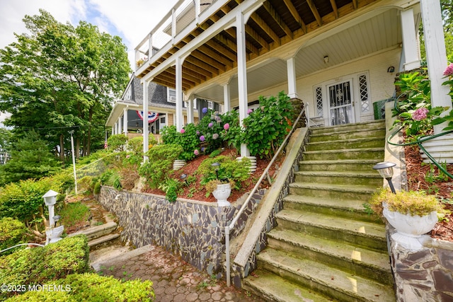 75 Highland Ave, Highlands, NJ 07732 - view of exterior entry featuring covered porch