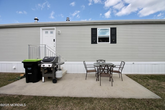 view of patio / terrace featuring area for grilling