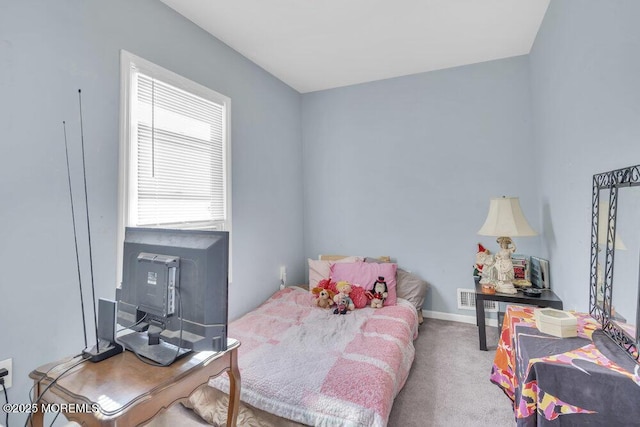 bedroom featuring carpet