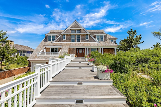 view of shingle-style home