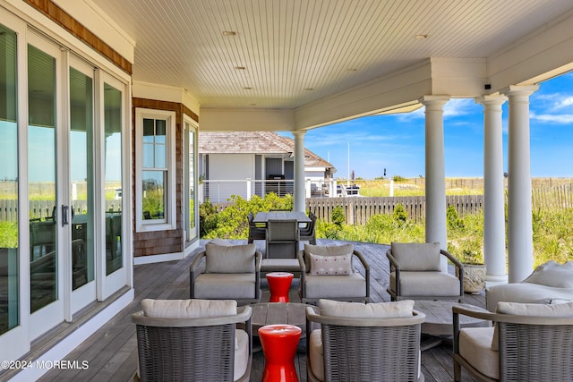 view of patio featuring outdoor lounge area