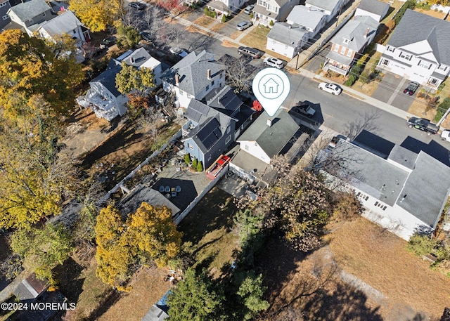 bird's eye view with a residential view