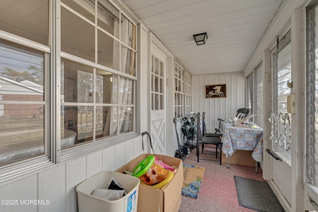 view of sunroom / solarium