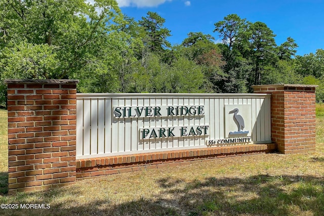 view of community sign