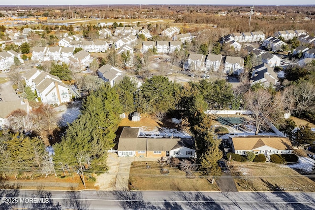 aerial view featuring a residential view