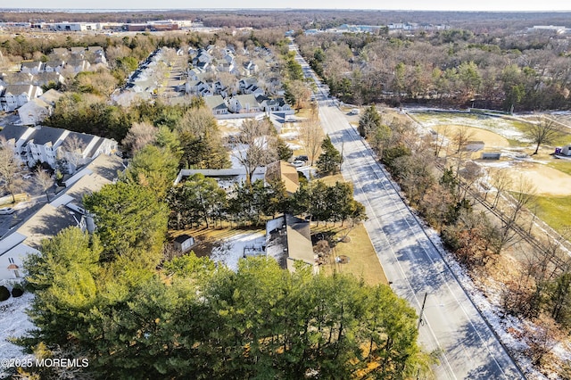 aerial view with a residential view