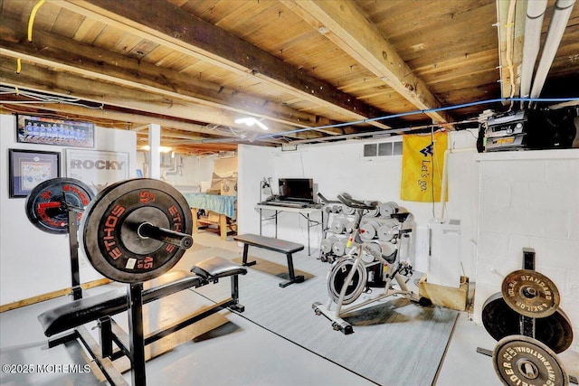 view of workout area