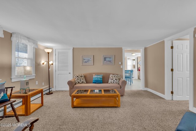 2-4 NE Central Ave, Seaside Park, NJ 08752 - carpeted living room with baseboards