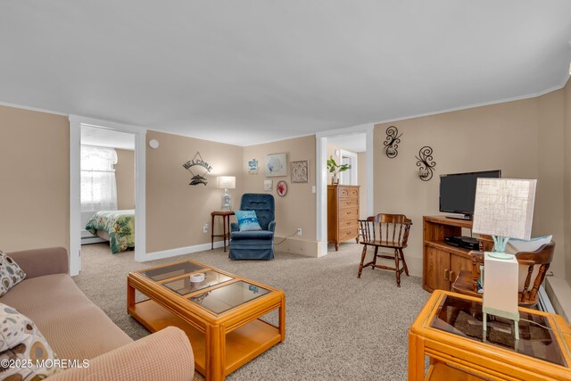 2-4 NE Central Ave, Seaside Park, NJ 08752 - living area with baseboards and carpet flooring