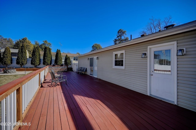 view of wooden terrace