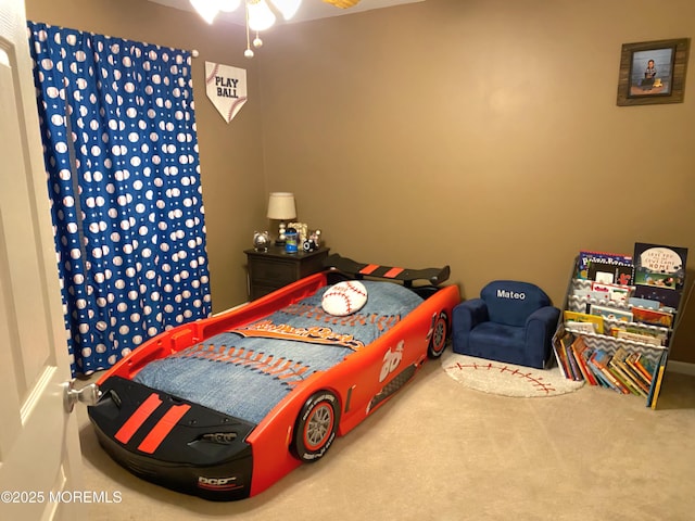 bedroom featuring carpet flooring