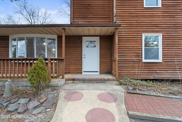 view of doorway to property