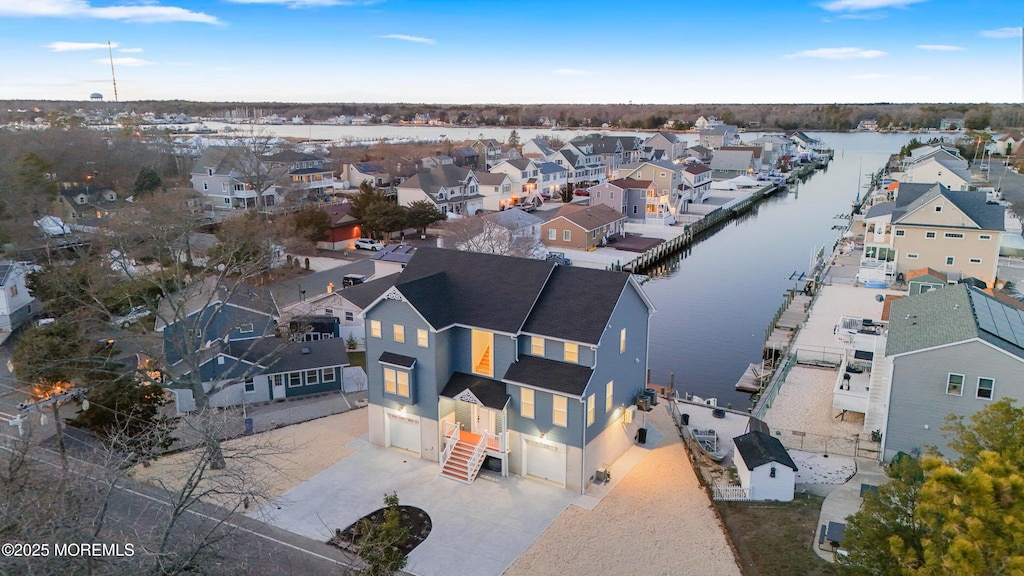812 Clairmore Ave, Lanoka Harbor, NJ 08734 - drone / aerial view featuring a residential view and a water view