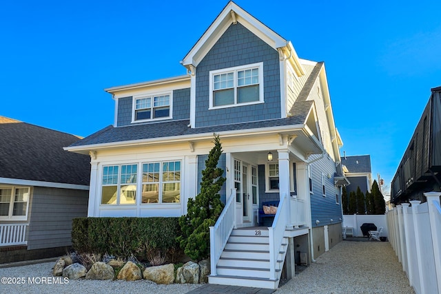 view of front of property with fence