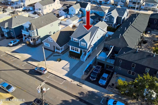 aerial view featuring a residential view