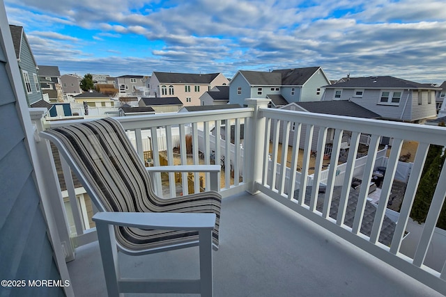 balcony featuring a residential view