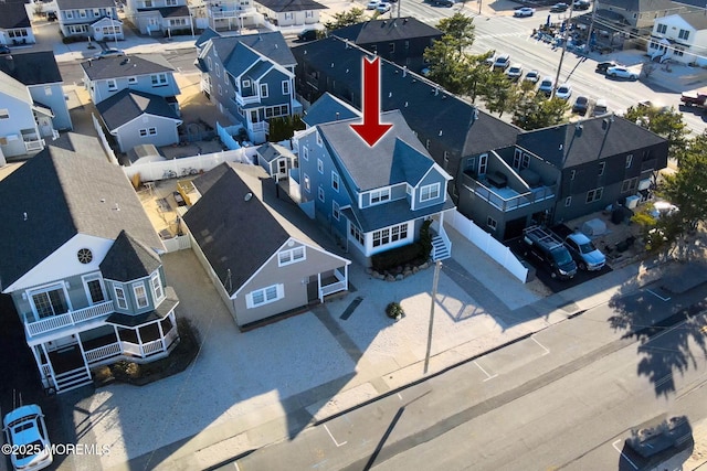 drone / aerial view featuring a residential view