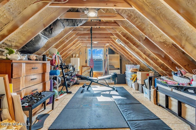 view of attic